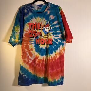 The 25th Hour Shirt Mens XL Tie Dye Jewish Spirit Song Festival Graphic Colorful